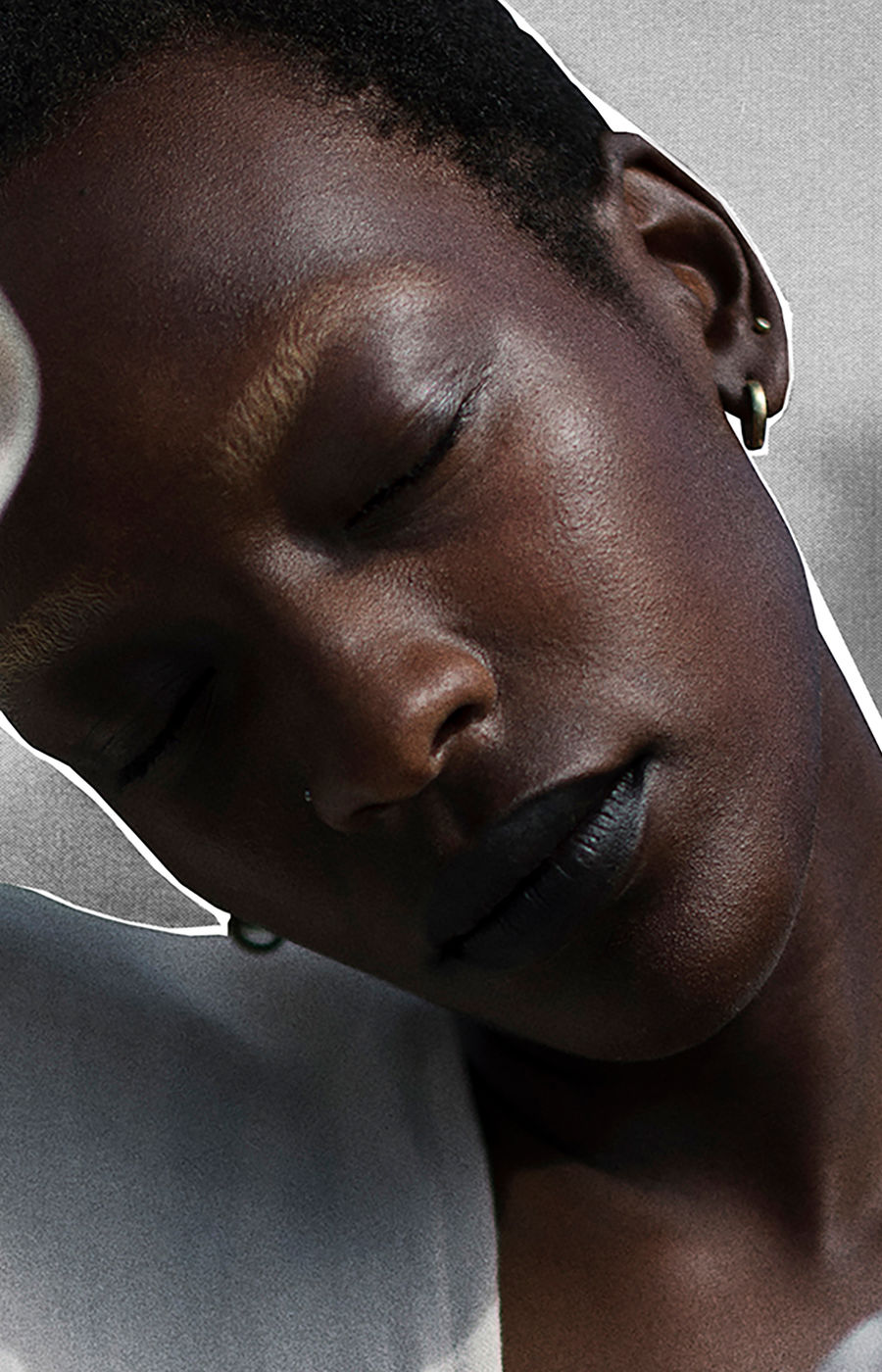 Person wearing piece from BioColour Linen fashion collection.