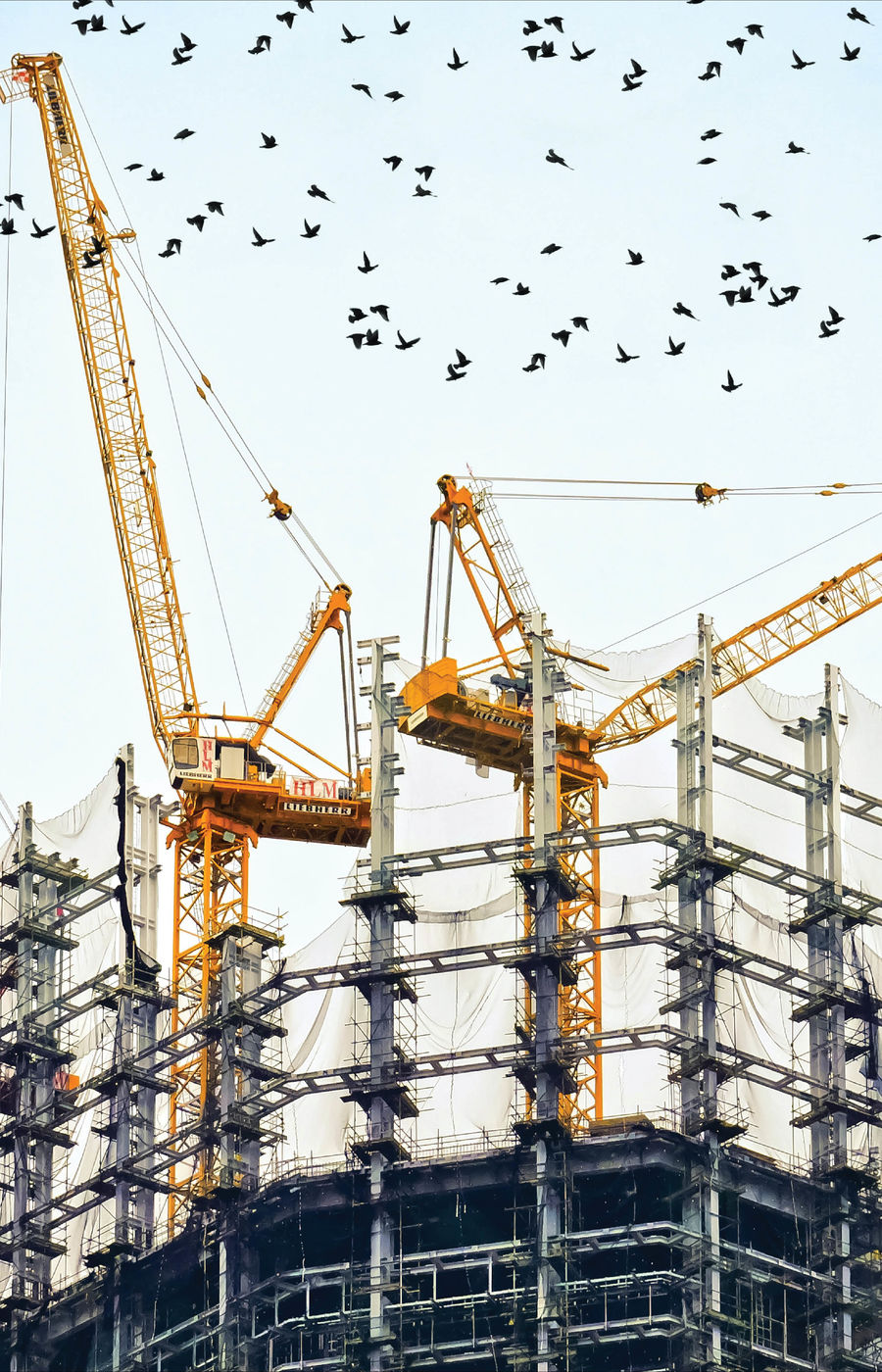 ominous construction site with time out written over it