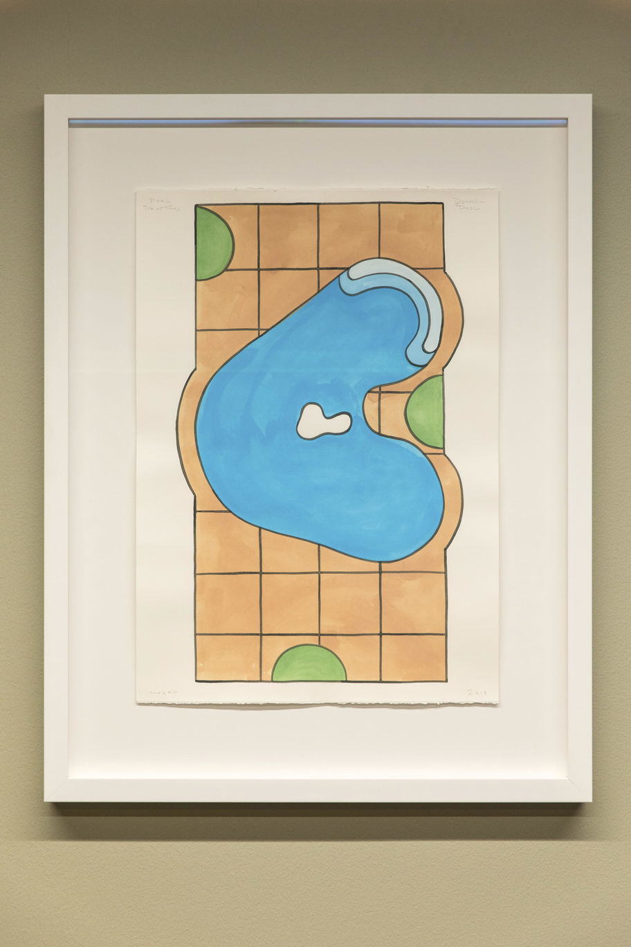 Navine G. Khan-Dossos "Pool Paintings, Kidney Series" 2018 (Image: Mikko Raskinen)